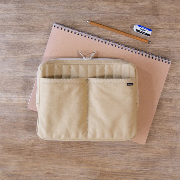 A5 Size Canvas Utility Pouch by Yuyake | Made in Japan