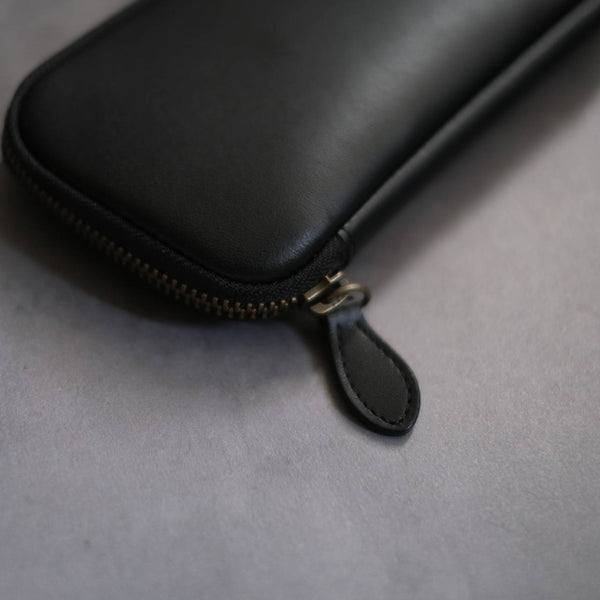 Leather Zip Pen Case by &Liebe Made in Japan Tochigi Leather
