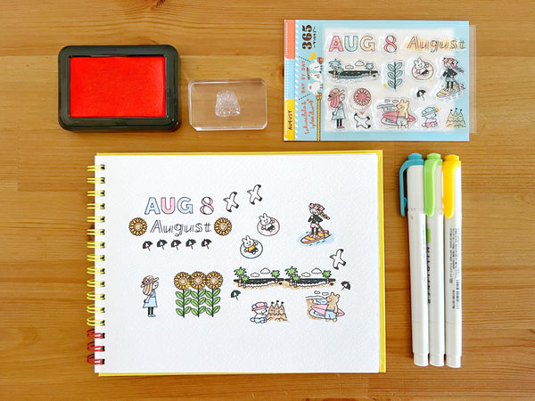 Sakuralala - 365 : August 2023 | Clear Stamp Set Day By Day Series