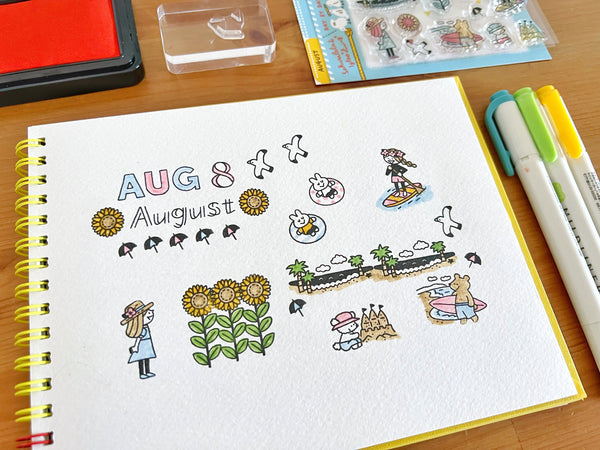 Sakuralala - 365 : August 2023 | Clear Stamp Set Day By Day Series