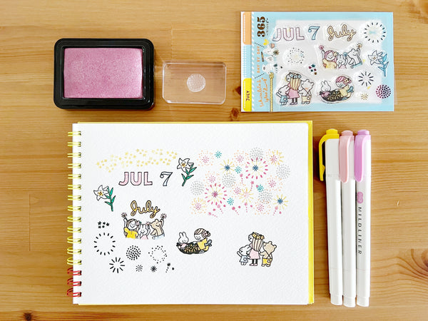 Sakuralala - 365 : July 2023 | Clear Stamp Set Day By Day Series