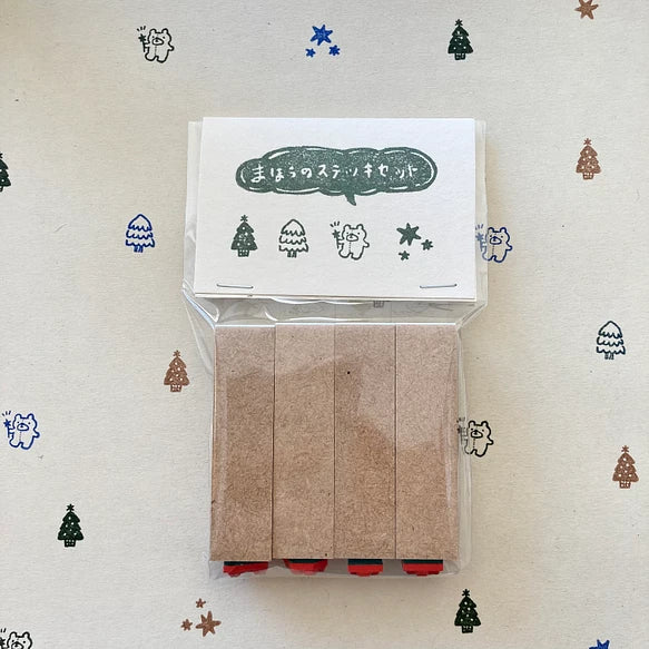 Hankodori はんこどり - 2027 Magic stick set ( 4stamps)