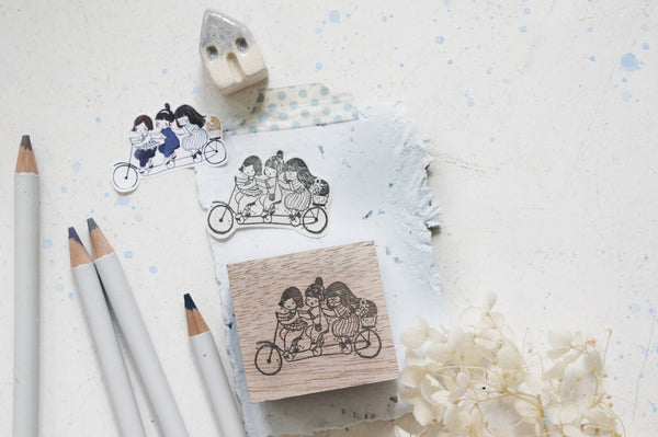Black Milk Project Rubber Stamp BMP142 - BFF Series - Bicycle
