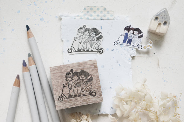 Black Milk Project Rubber Stamp BMP144 - BFF Series - Scooter