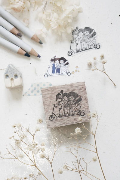 Black Milk Project Rubber Stamp BMP144 - BFF Series - Scooter