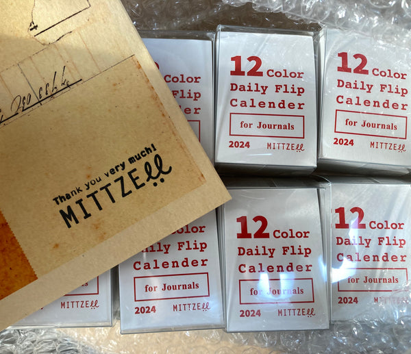 Mittzell - 12 color Daily Flip Calendar 2024