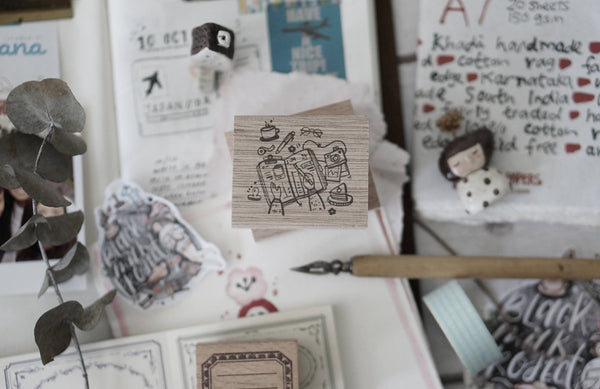 Black Milk Project Rubber Stamp - Me Time Series- Journaling BMP161