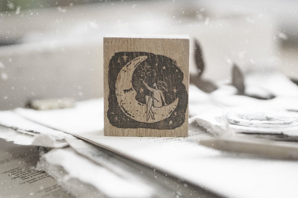 Black Milk Project Rubber Stamp - Prayer Series - Moon BMP272