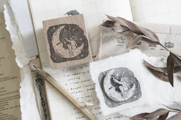 Black Milk Project Rubber Stamp - Prayer Series - Moon BMP272