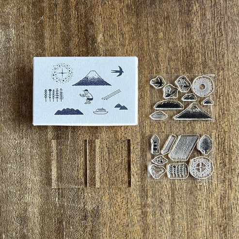 Nombre - Shunshun x mizushima JIZAI Clear Stamps BOX motif set JO-KEI