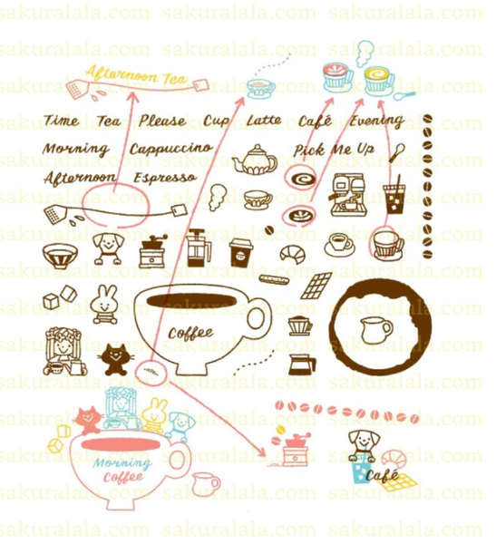 Sakuralala - Clear Stamp Set Cafe