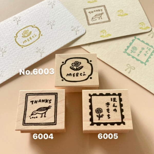 Hankodori はんこどり 6003 + 6004: Flower Bird Thanks