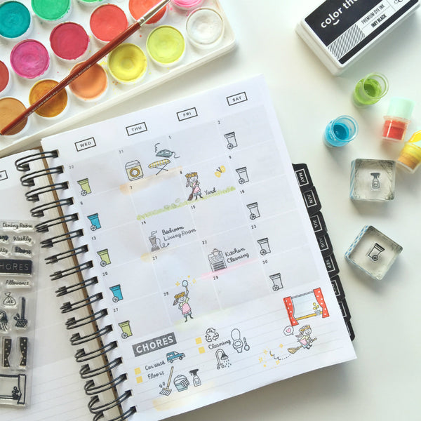 Sakuralala - 365 : Chores | Clear Stamp Set