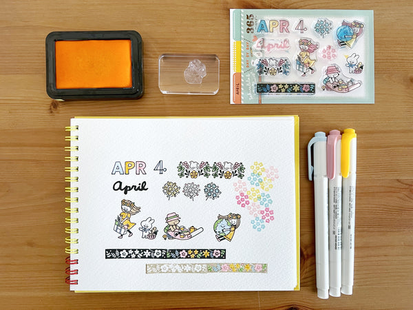 Sakuralala - 365 : April 2023 | Clear Stamp Set Day By Day Series