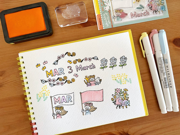 Sakuralala - 365 : March 2023 | Clear Stamp Set Day By Day Series