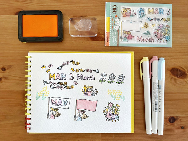 Sakuralala - 365 : March 2023 | Clear Stamp Set Day By Day Series
