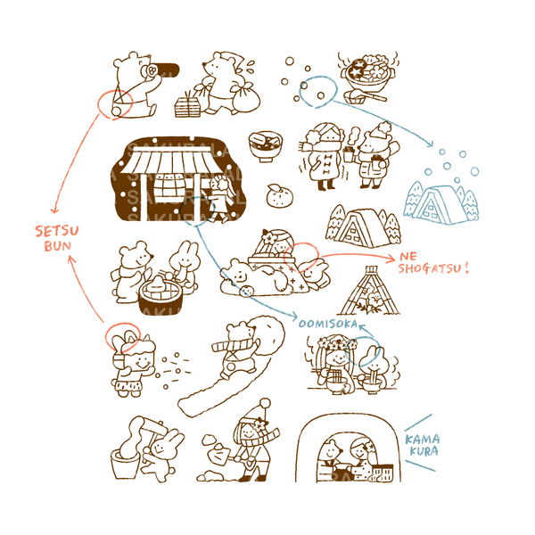 Sakuralala - 365 : Nippon - Fuyu | Clear Stamp Set