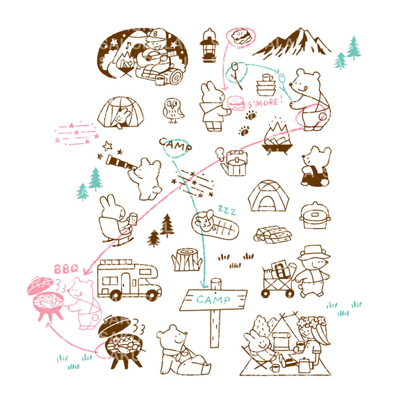 Sakuralala - 365 : The Great Outdoors | Clear Stamp Set