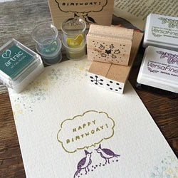 Hankodori はんこどり 0163 - HAPPY BIRTHDAY! (Bird)