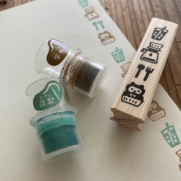 Hankodori はんこどり 0272 - Connected raccoon cake