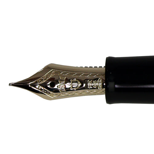 SAILOR Fountain Pen Professional Gear Slim Mini Gold Fountain Pen - Black - Medium Fine(11-1303-320)