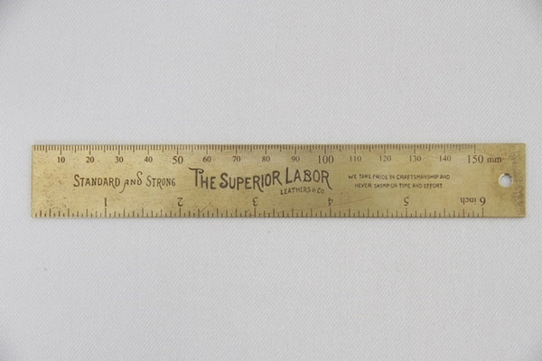 The Superior Labor - 15cm brass ruler BG017