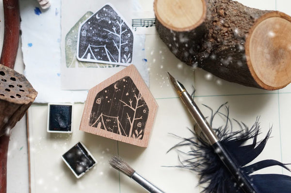 Black Milk Project Rubber Stamp - Home Series Night Camp BMP134
