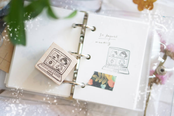 Black Milk Project KamiKami Stamps: KM07 - Work (Online Meeting)