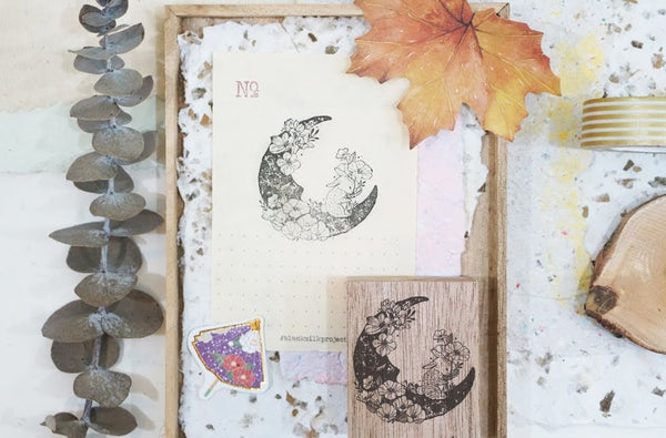 Black Milk Project Rubber Stamp - Moon Rabbit  BMP022