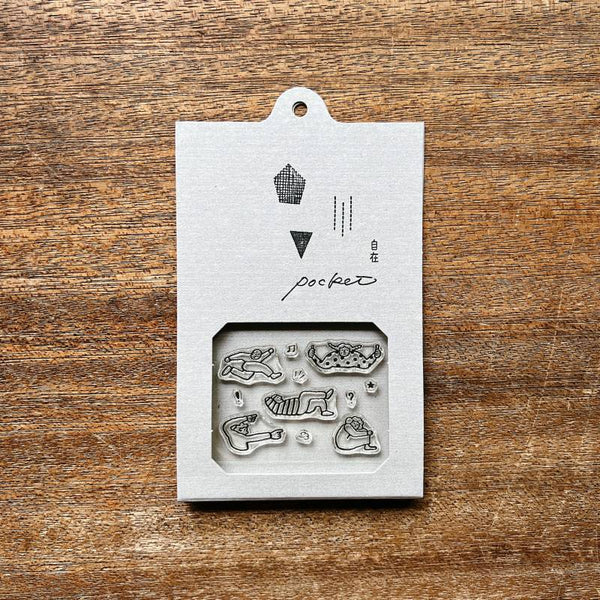 Nombre - JIZAI Clear Stamp POCKET Human Pose