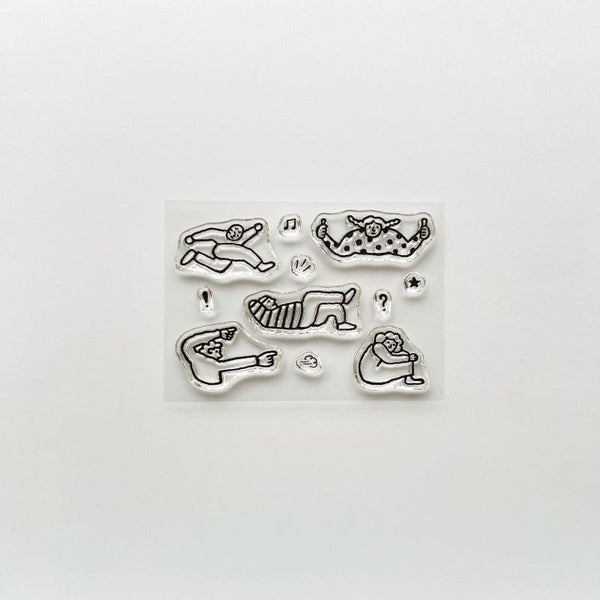 Nombre - JIZAI Clear Stamp POCKET Human Pose