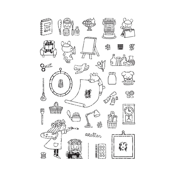 Sakuralala - 365 : Atelier | Clear Stamp Set