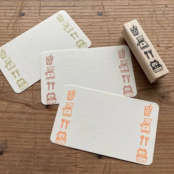 Hankodori はんこどり 0272 - Connected raccoon cake