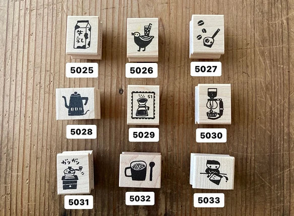 Hankodori はんこどり 5034 - Coffee break series - Full set