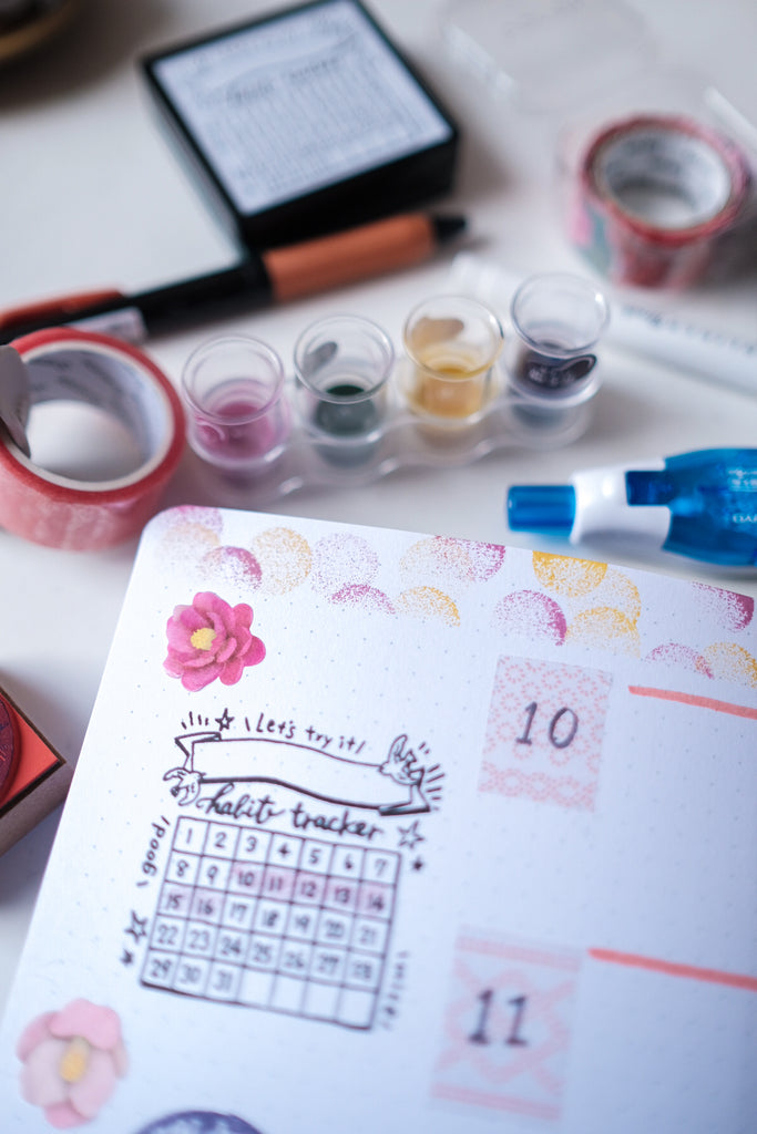 Using the May 2021 Stationery Box for a Bullet Journal Spread by Connie / Pepperconarts