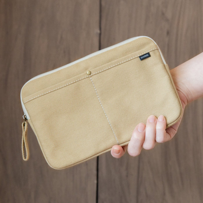 A6 Size Canvas Utility Pouch by Yuyake | Made in Japan