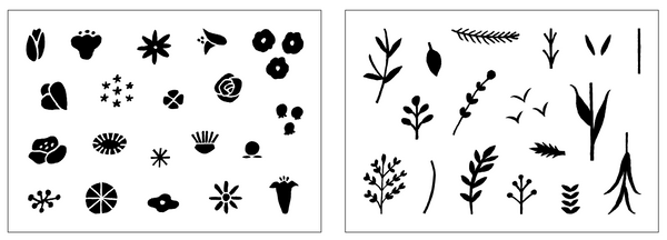 Nombre - JIZAI Clear Stamp Motif set / Wild Flower [STJ-Z-K_2]
