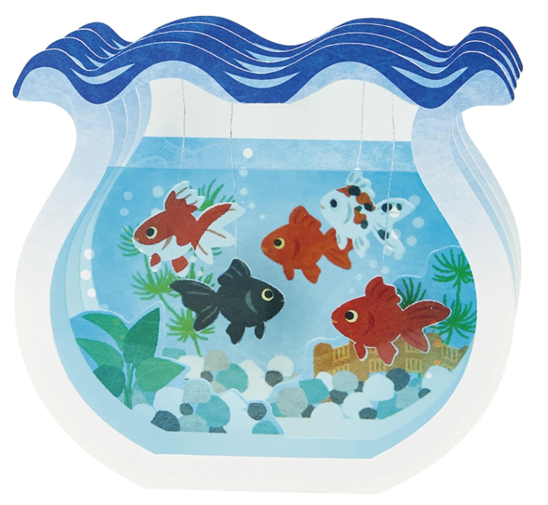 Sanrio Pop-Up Greeting Card - Kingyo Goldfish Bowl ③