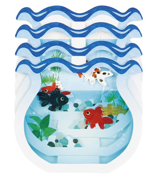 Sanrio Pop-Up Greeting Card - Kingyo Goldfish Bowl ③