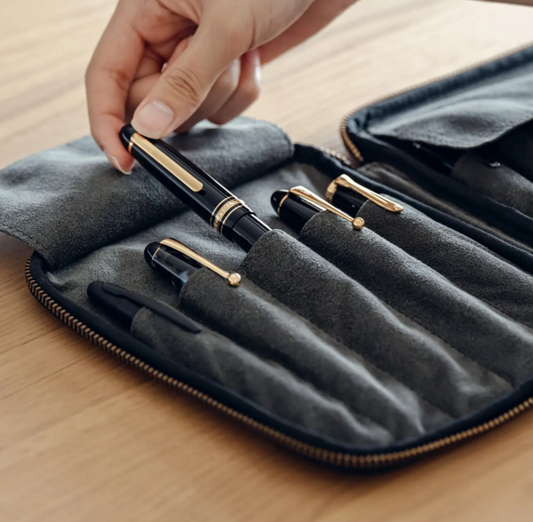 10 Pens Leather Zip Pen Case by &Liebe Made in Japan Tochigi Leather