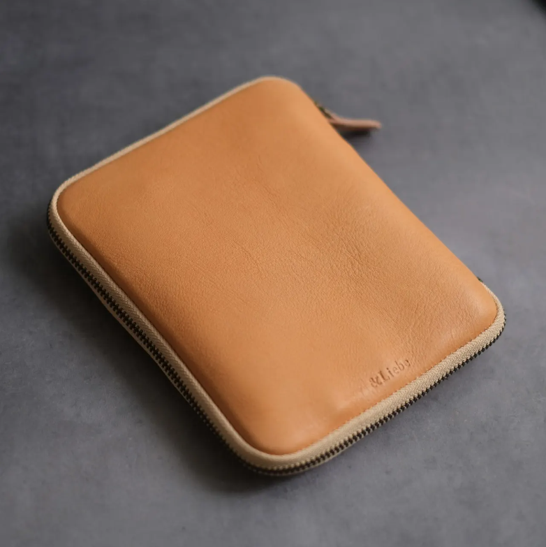 10 Pens Leather Zip Pen Case by &Liebe Made in Japan Tochigi