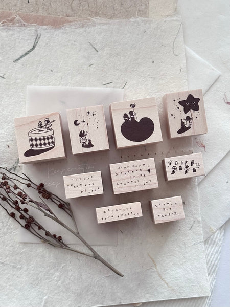 Little Ordinary People Rubber Stamp Series - Nove Production
