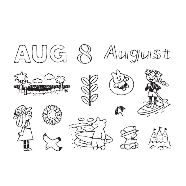 Sakuralala - 365 : August 2023 | Clear Stamp Set Day By Day Series