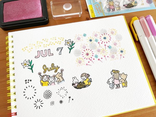 Sakuralala - 365 : July 2023 | Clear Stamp Set Day By Day Series