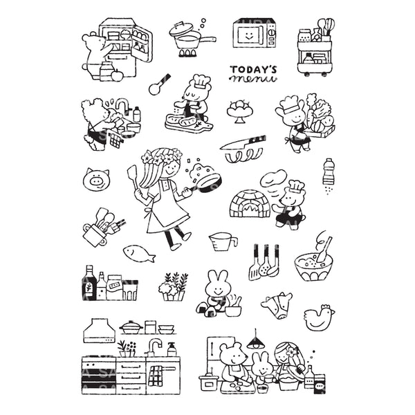 Sakuralala - 365 : Today's Menu | Clear Stamp Set