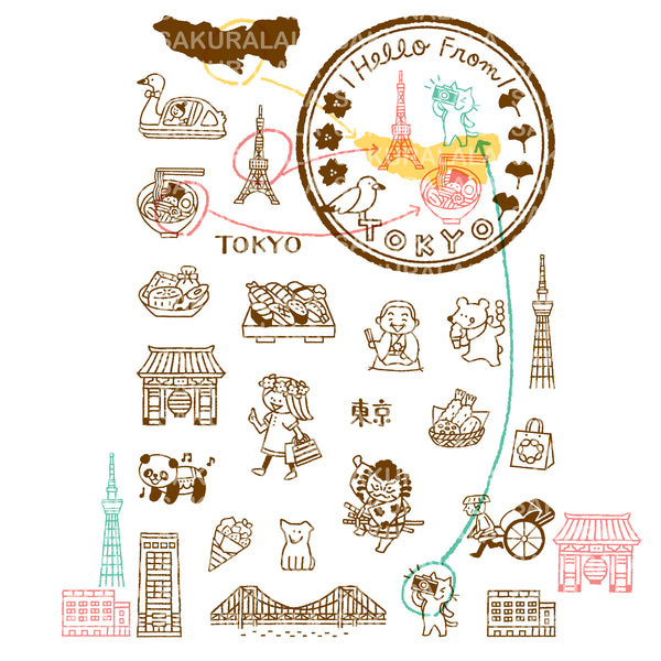 Sakuralala - 365 : Tokyo | Clear Stamp Set