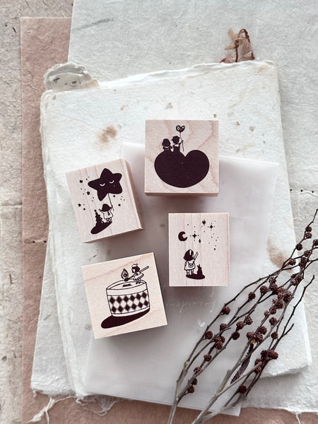 Little Ordinary People Rubber Stamp Series - Nove Production