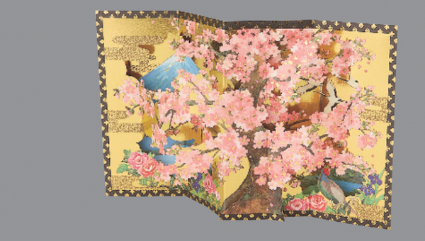 Sanrio Pop-Up Greeting Card - Japanese Style Mt.Fuji Cherry Blossoms Sakura