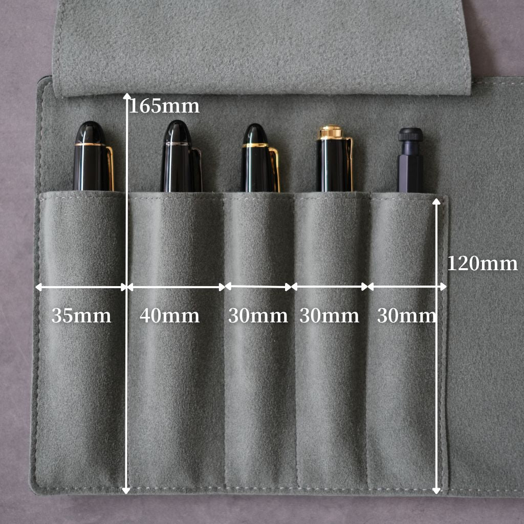 Leather Roll Pen Case by &Liebe Made in Japan Tochigi Leather