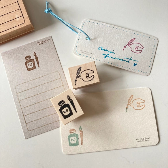 Hankodori はんこどり 5019 - Stationery Letter and Diary series - Full Rubber Stamp Set